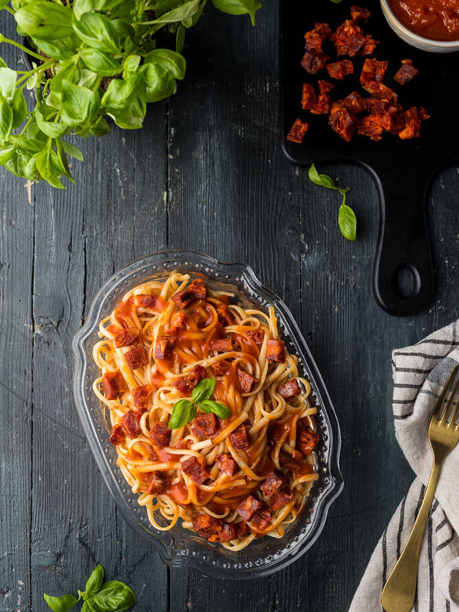 Pasta con chorizo covap